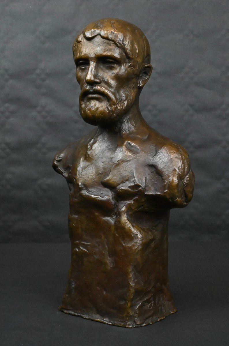 Johannes Collin - Busto Di Uomo - Danimarca - Inizio XX Secolo-photo-3